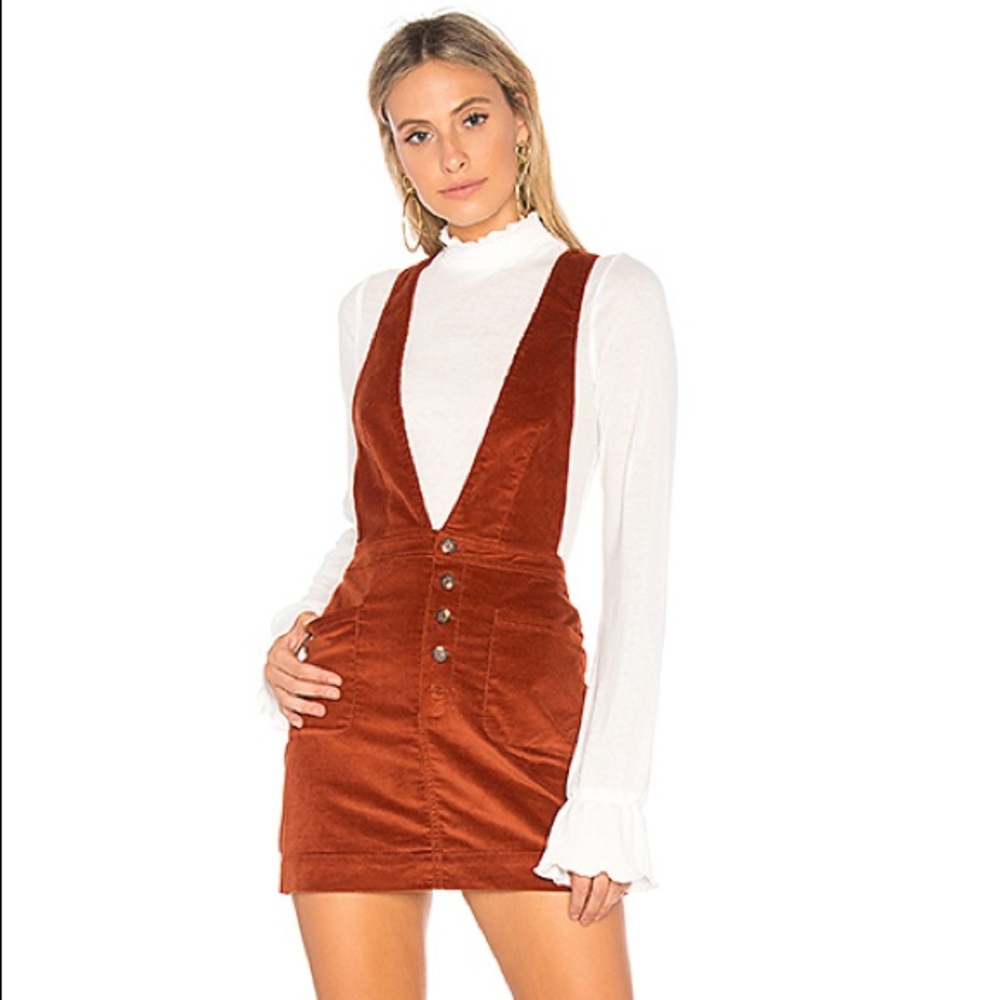 Free People Corduroy Pinafore Dress